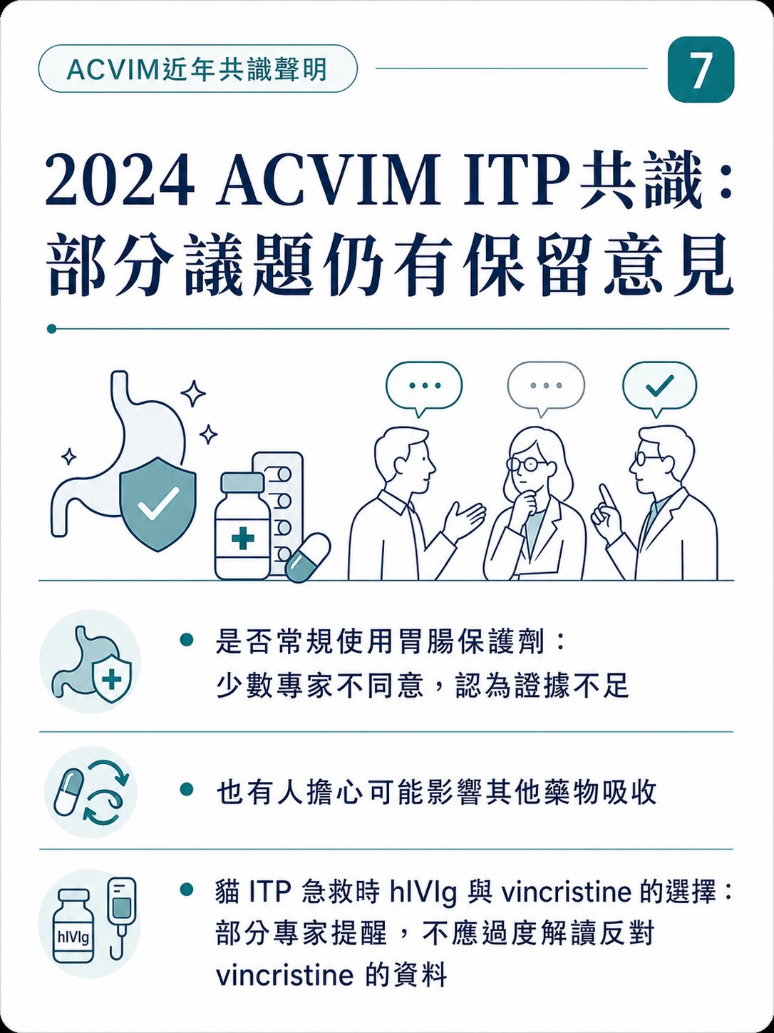 連 ACVIM 共識作者，也可能意見不一致圖卡 7