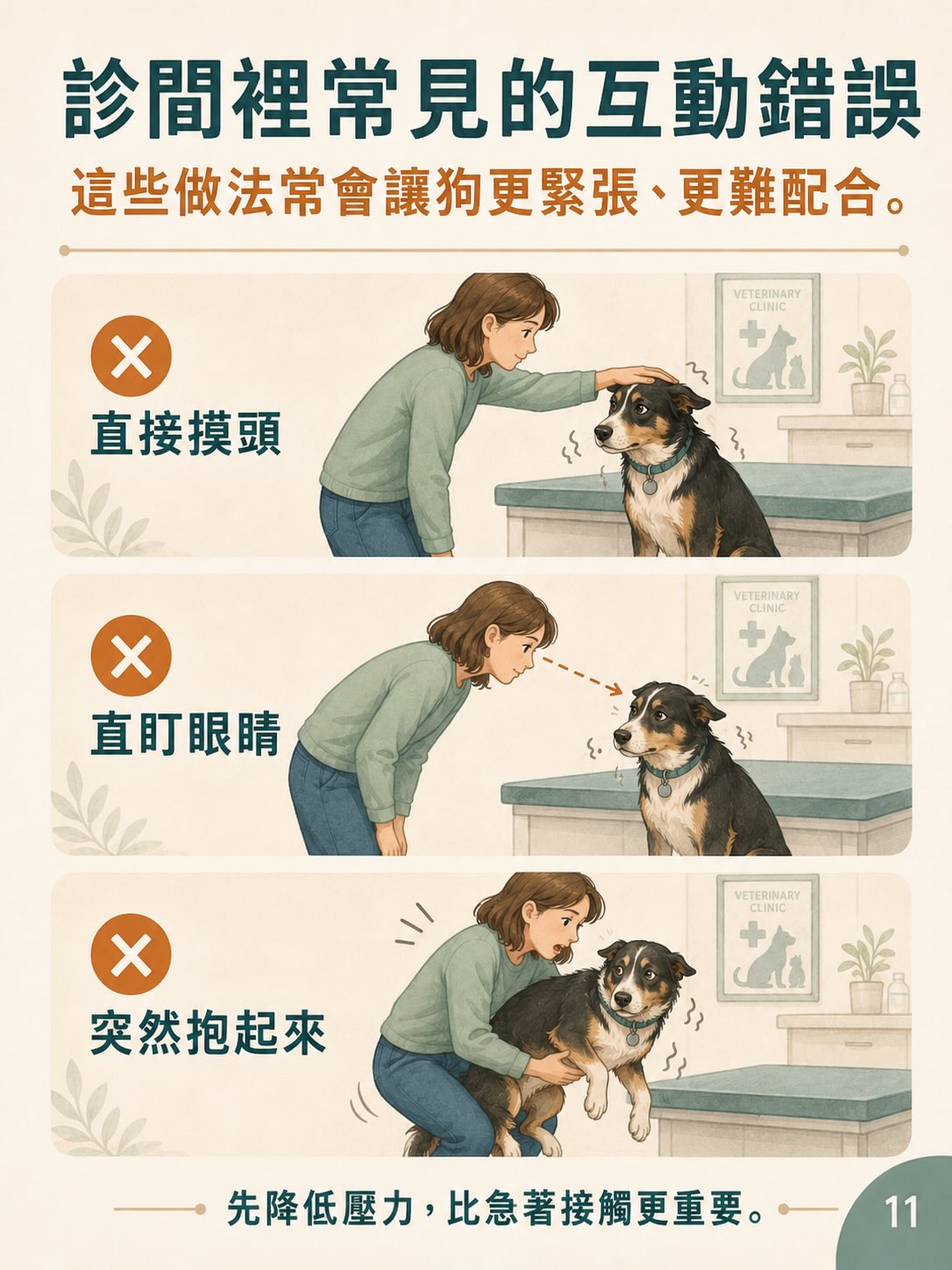 你以為是在打招呼，在狗狗眼中可能是在施加壓力圖卡 11