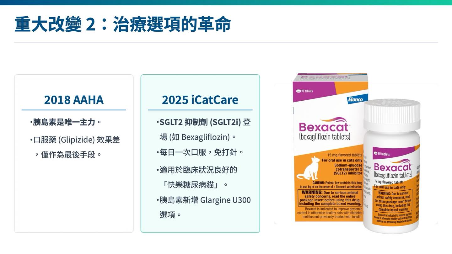 貓糖尿病管理新紀元：2018 AAHA vs 2025 iCatCare圖卡 5