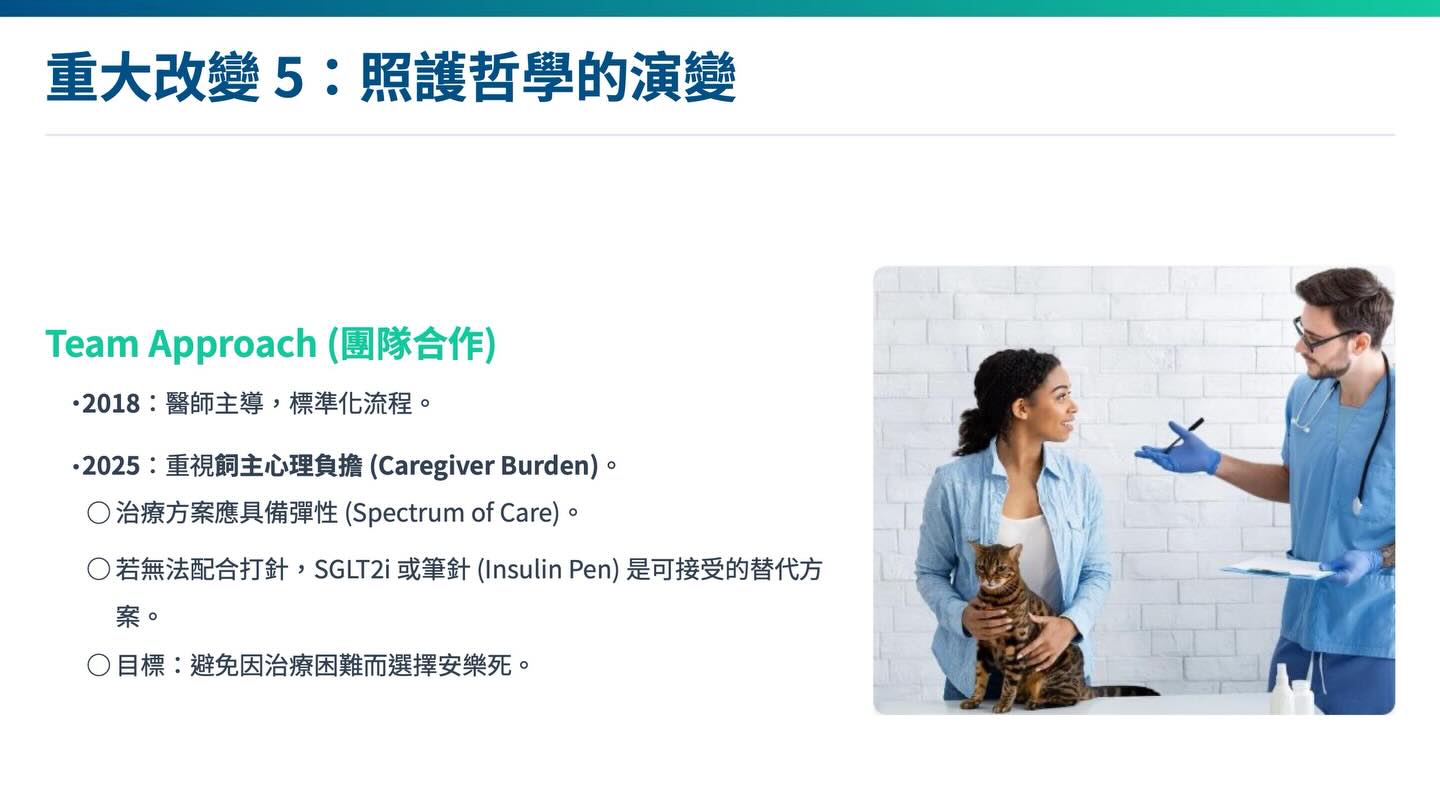 貓糖尿病管理新紀元：2018 AAHA vs 2025 iCatCare圖卡 8
