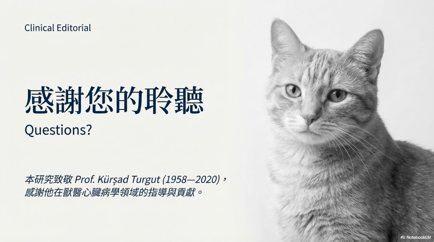貓 HCM｜Tei Index 與預後圖卡 14：Clinical Editorial｜感謝您的聆聽