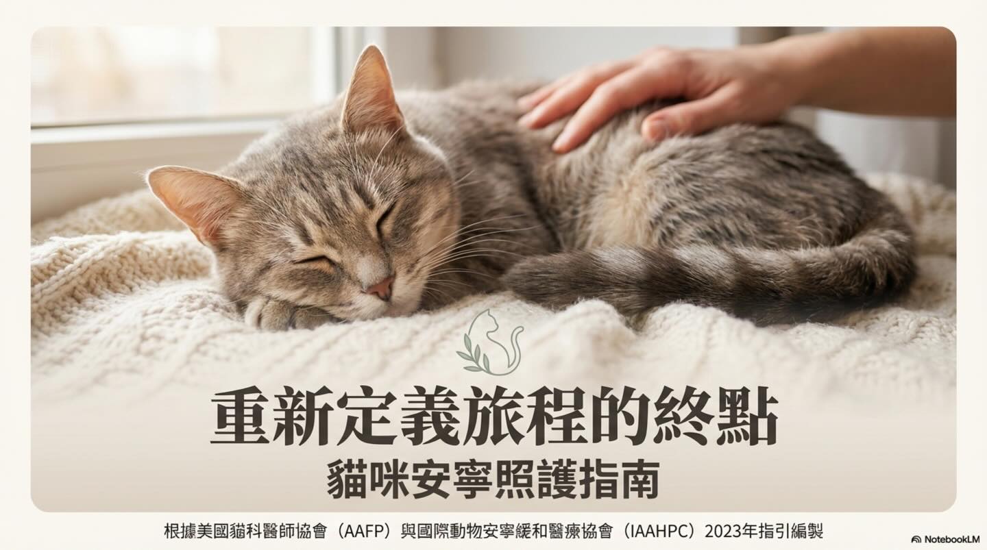 橫式圖卡集合封面：重新定義旅程的終點：貓咪安寧照護指南