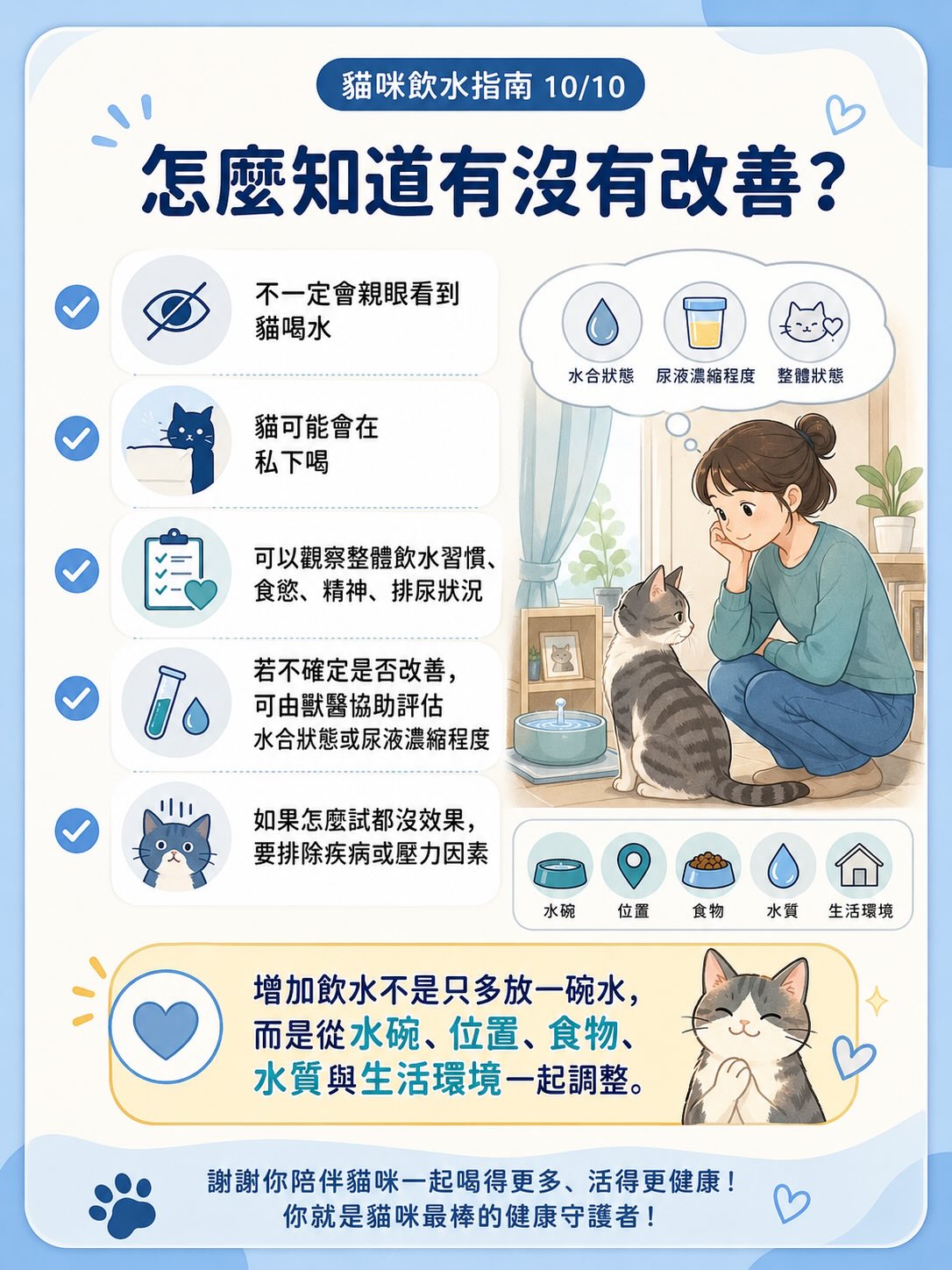 讓貓咪多喝水：居家實用指南圖卡 10