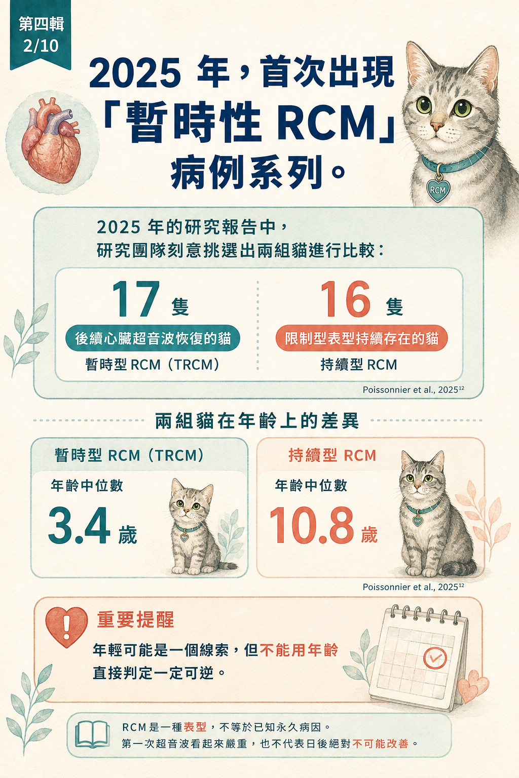 貓 RCM 圖卡 32：2025首次報告暫時性RCM