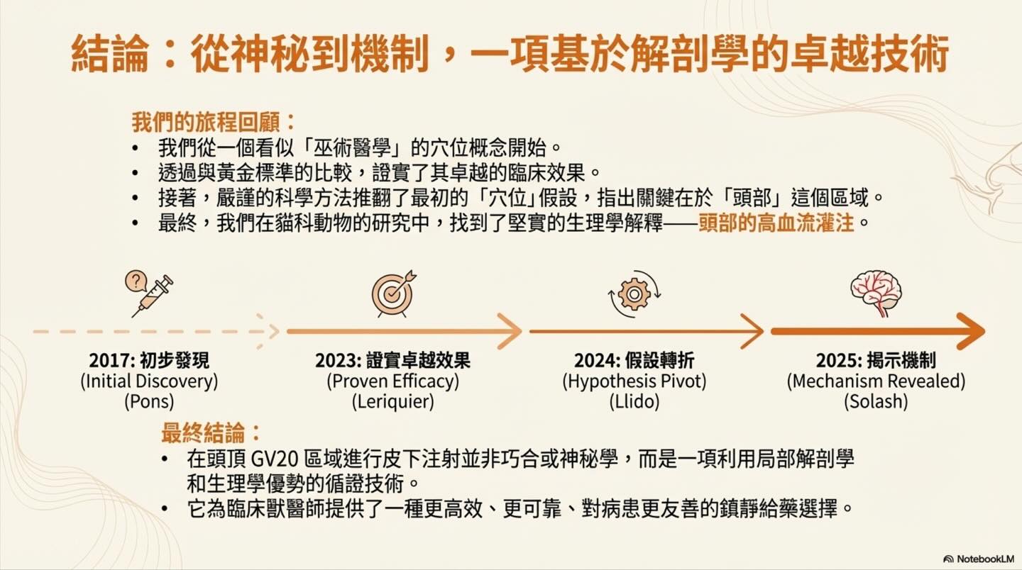 頭頂的鎮靜革命：從穴位到生理學的 GV20 注射技術演進圖卡 12