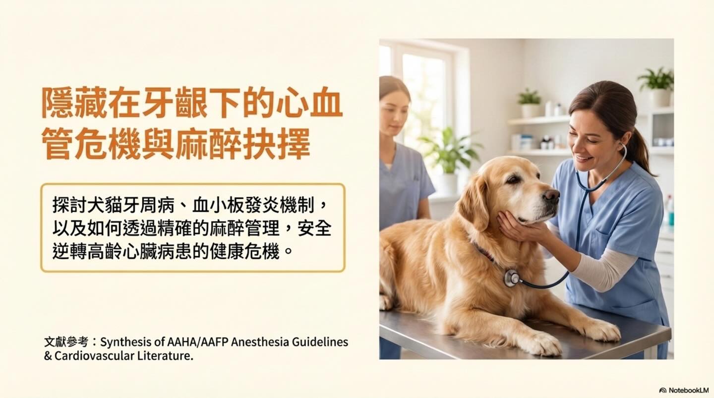 橫式圖卡集合封面：隱藏在牙齦下的心血管危機與麻醉抉擇