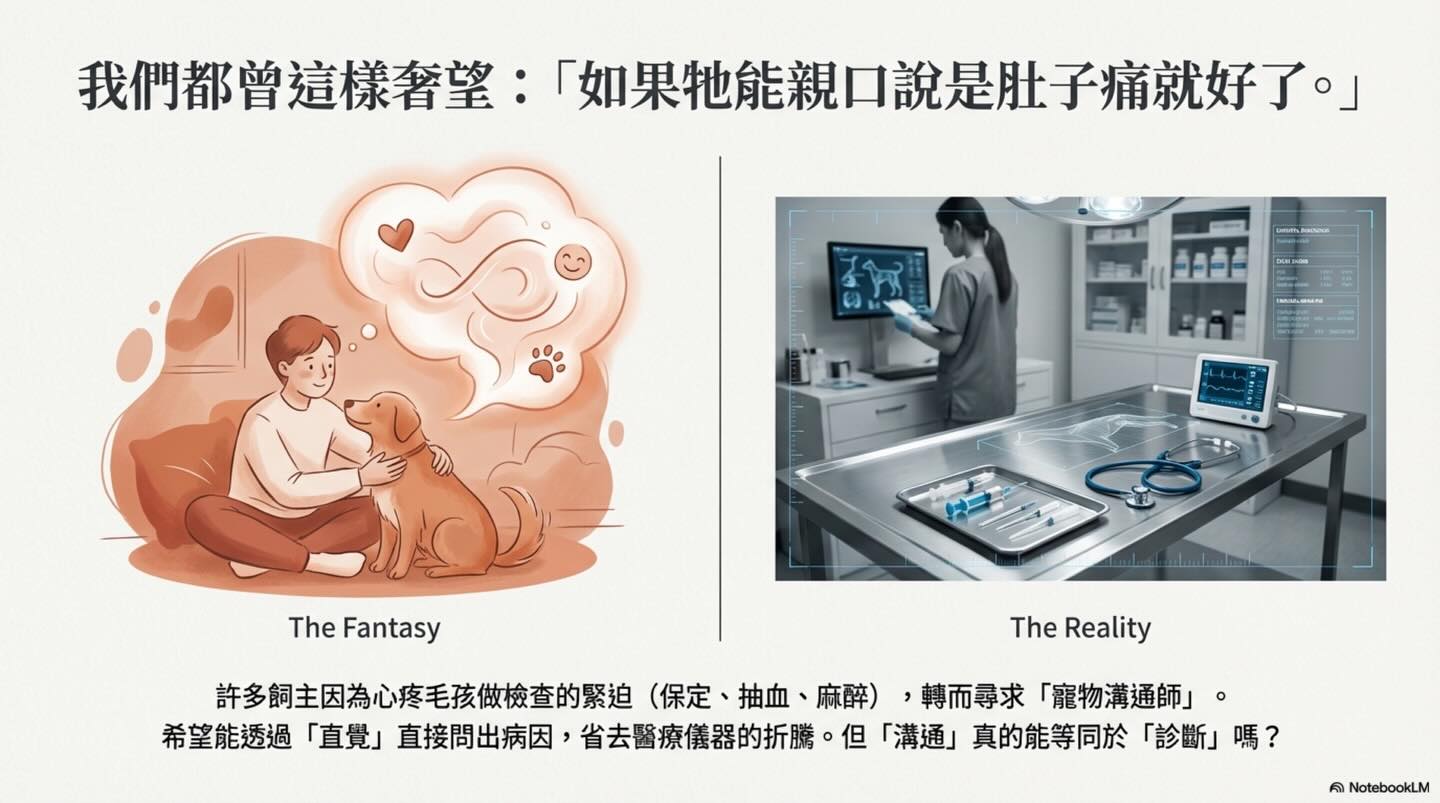 寵物溝通 vs 醫療診斷：內覺、語言與臨床資訊圖卡 2