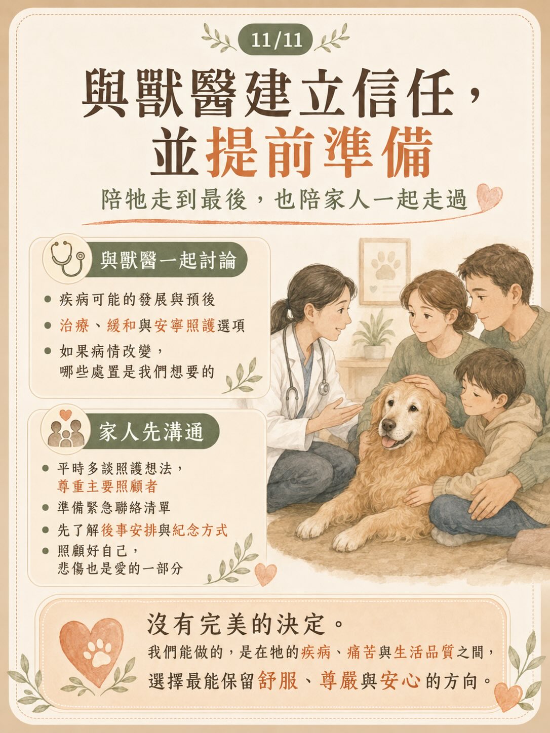 面對毛孩的離別：用愛、理解與準備陪牠走完最後旅程圖卡 11