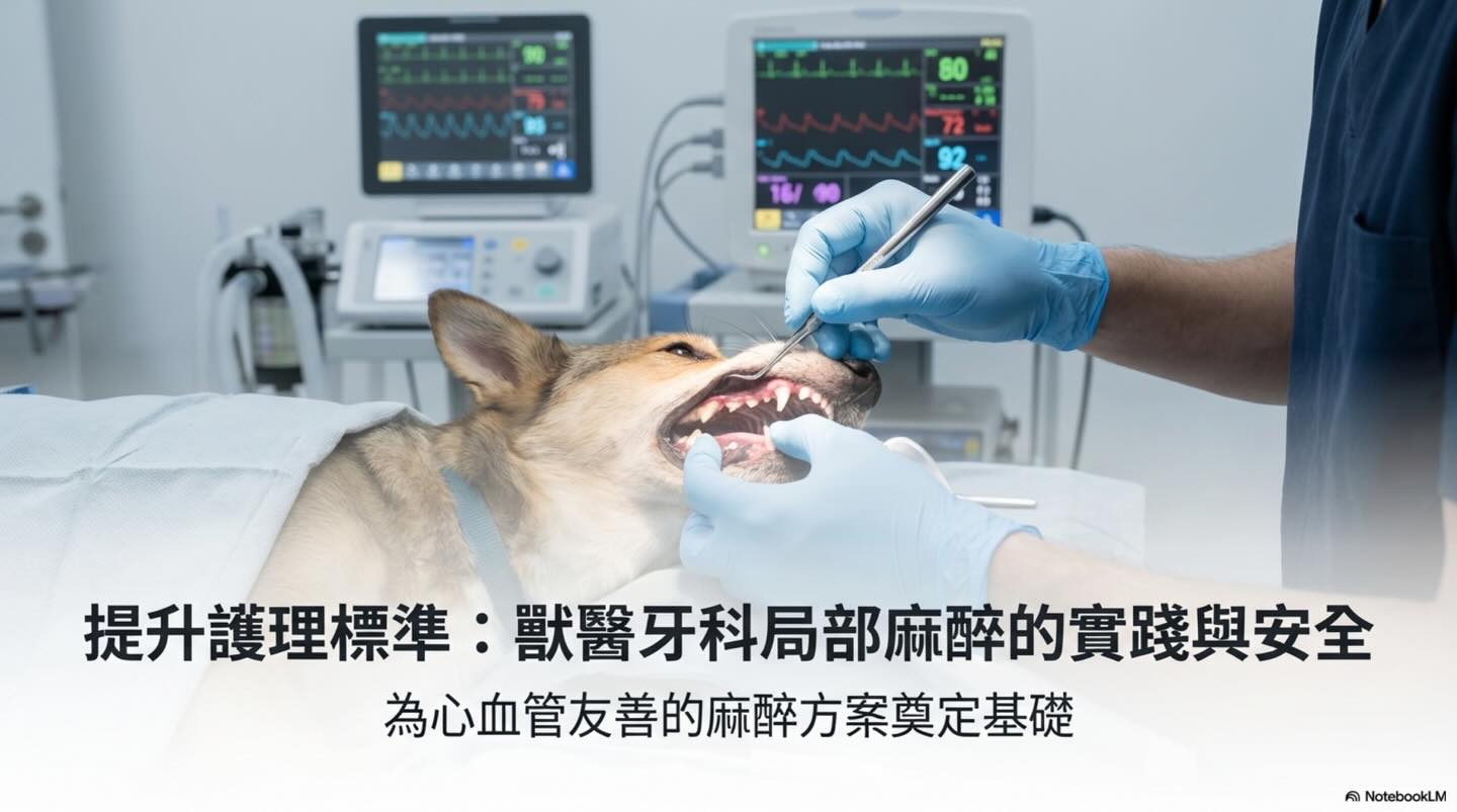 橫式圖卡集合封面：提升護理標準：獸醫牙科局部麻醉的實踐與安全