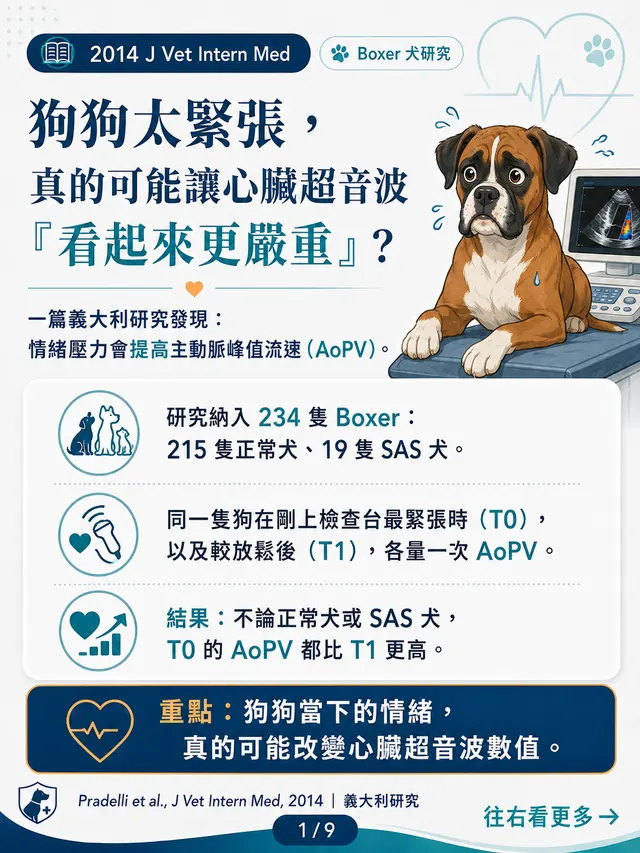 手機圖卡集合封面：Boxer犬情緒壓力與AoPV｜JVIM 2014