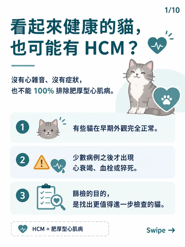手機圖卡集合封面：貓咪 HCM 篩檢
