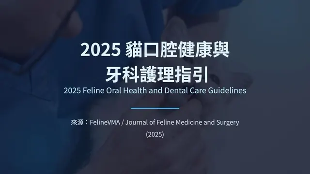 橫式手機圖卡集合封面：2025 貓口腔健康與牙科護理指引
