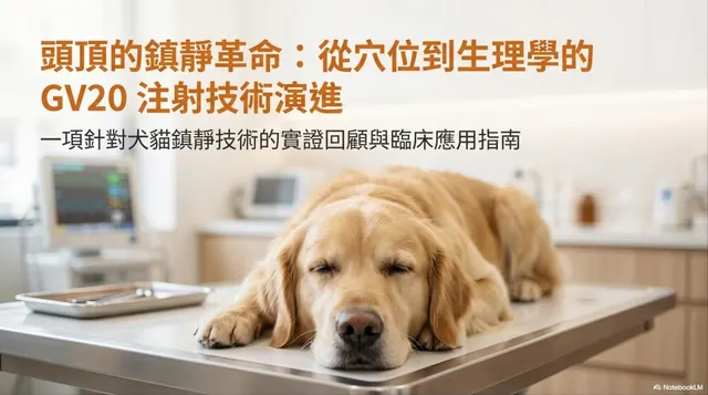 橫式手機圖卡集合封面：頭頂的鎮靜革命：從穴位到生理學的 GV20 注射技術演進