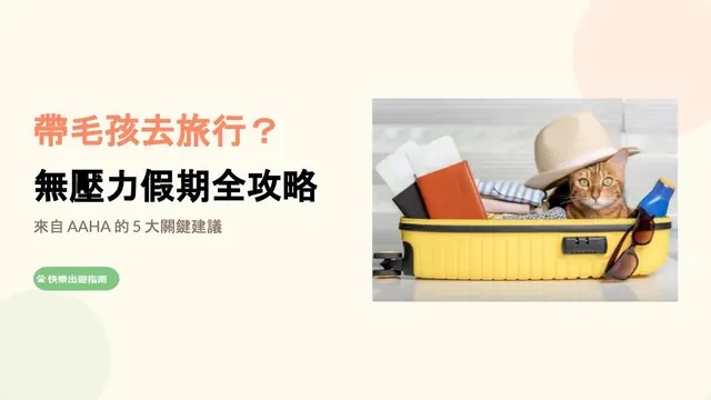 橫式手機圖卡集合封面：帶毛孩去旅行？無壓力假期全攻略