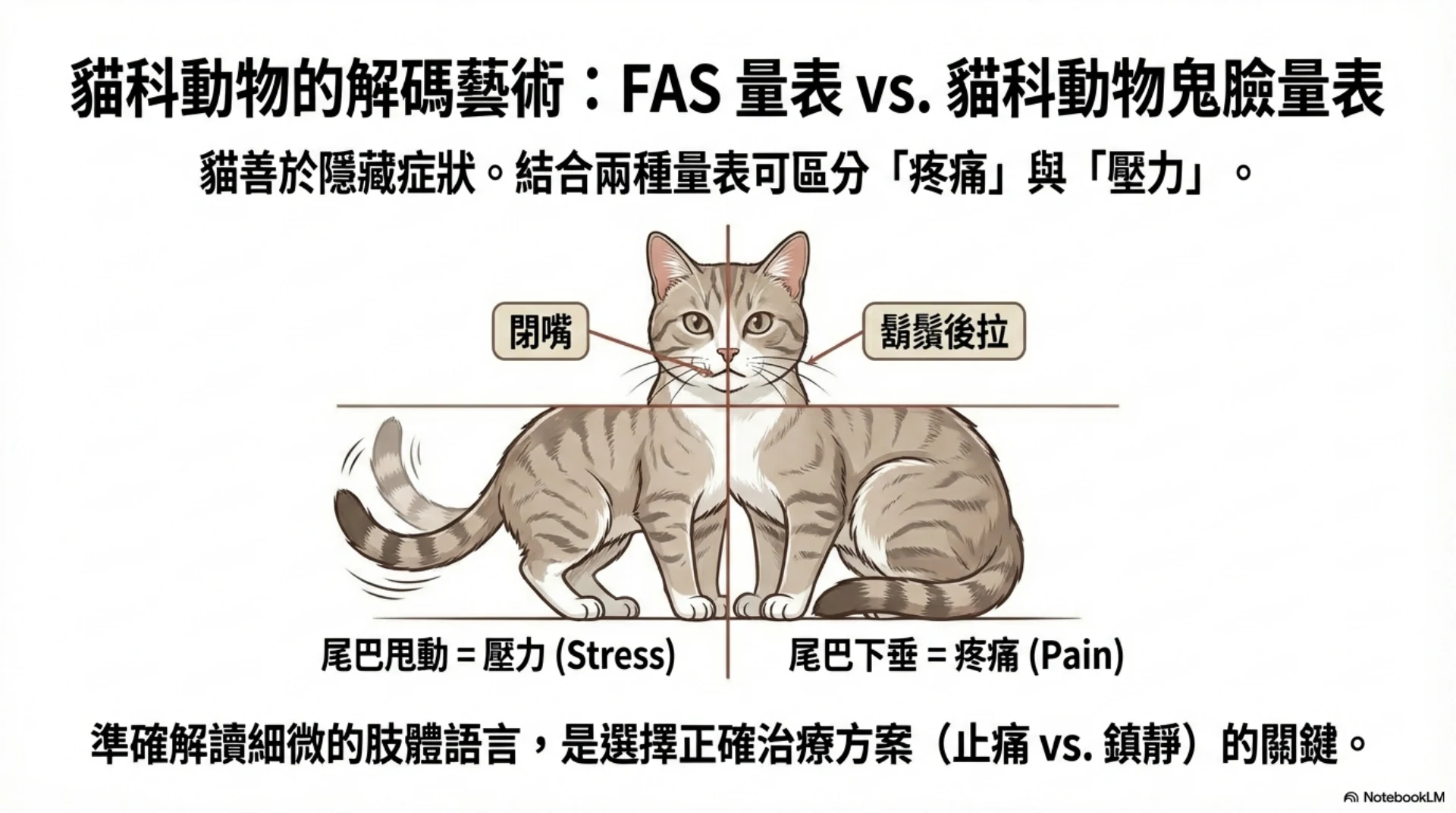 小動物麻醉恢復照護第 6 頁：貓的疼痛與壓力觀察