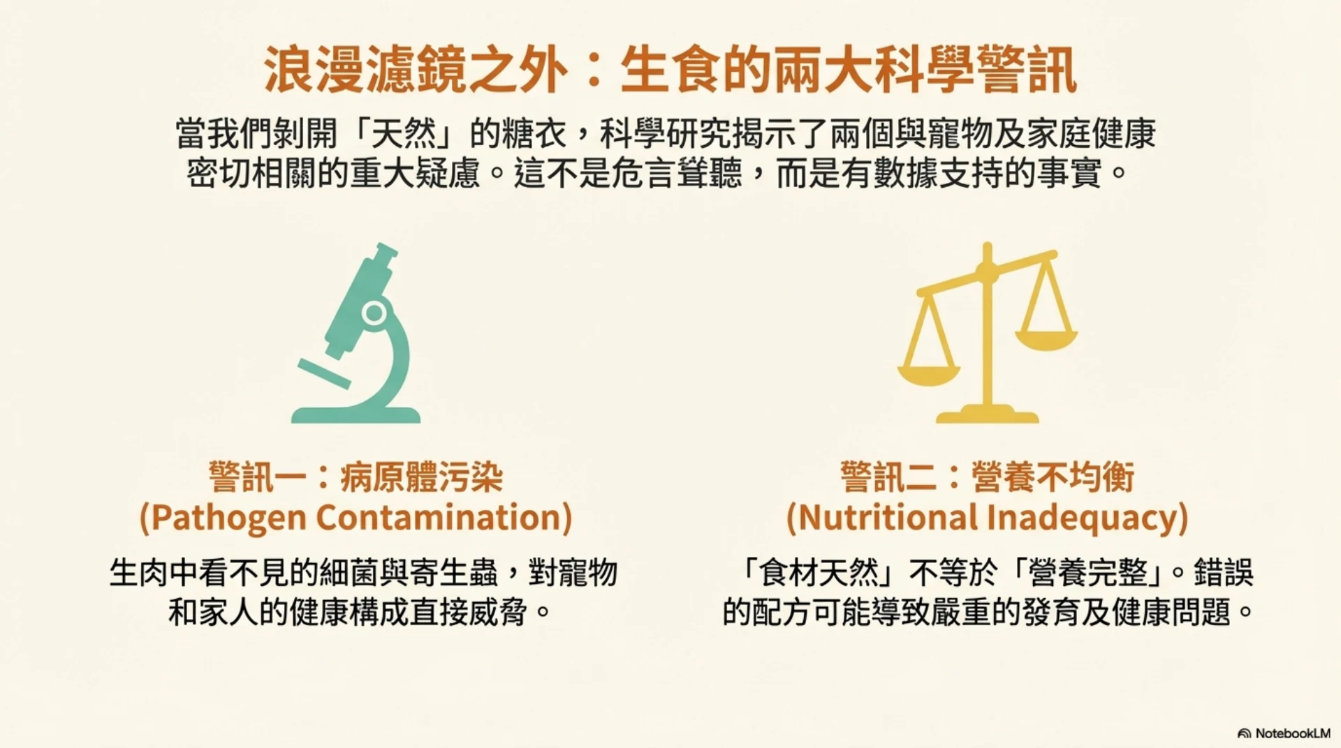 寵物生食的迷思與真相第 4 頁：病原污染與營養不均衡警訊