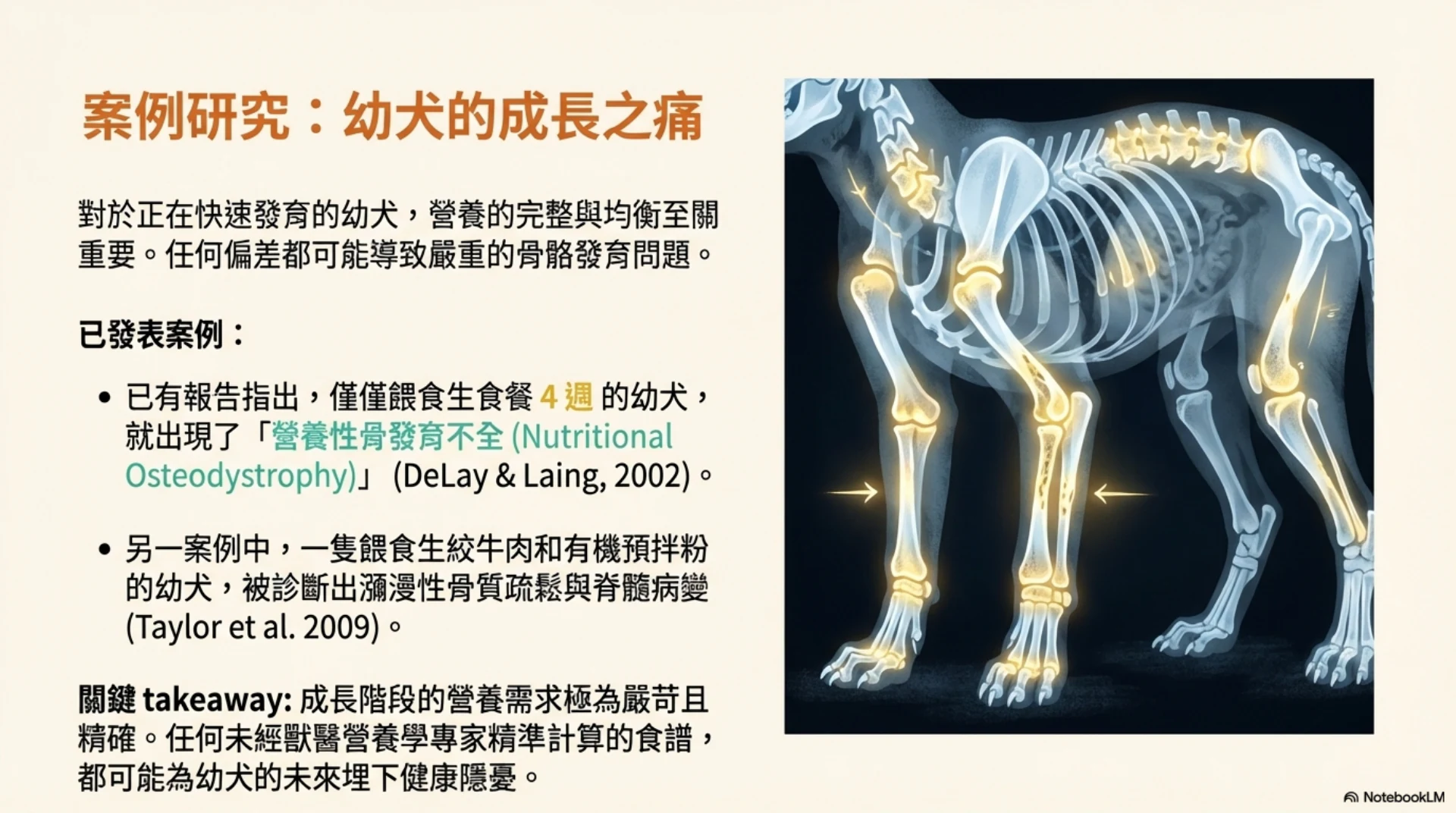 寵物生食的迷思與真相第 11 頁：幼犬營養性骨骼發育問題