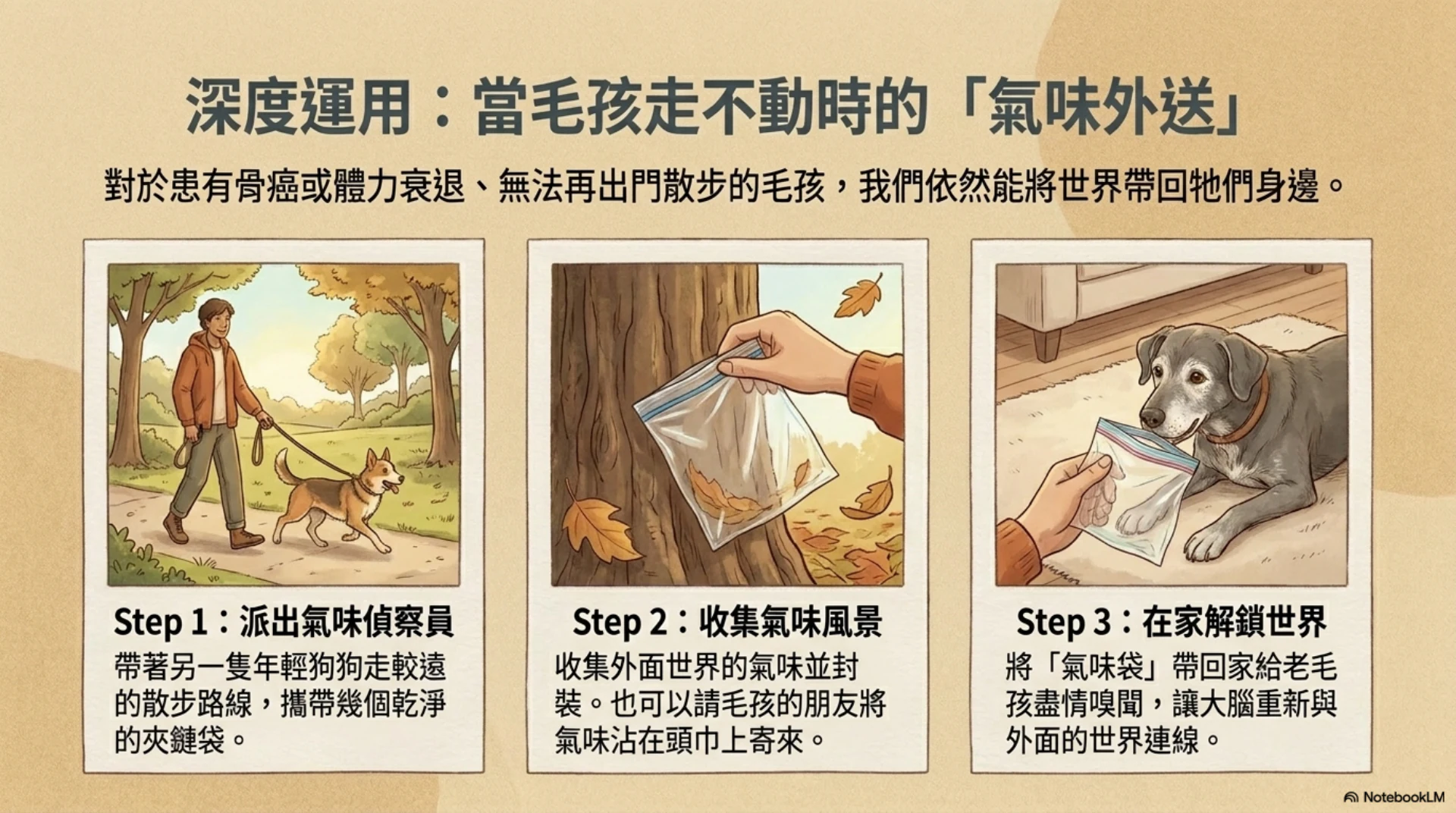高齡犬貓認知照護第 12 頁：氣味外送的嗅覺探索