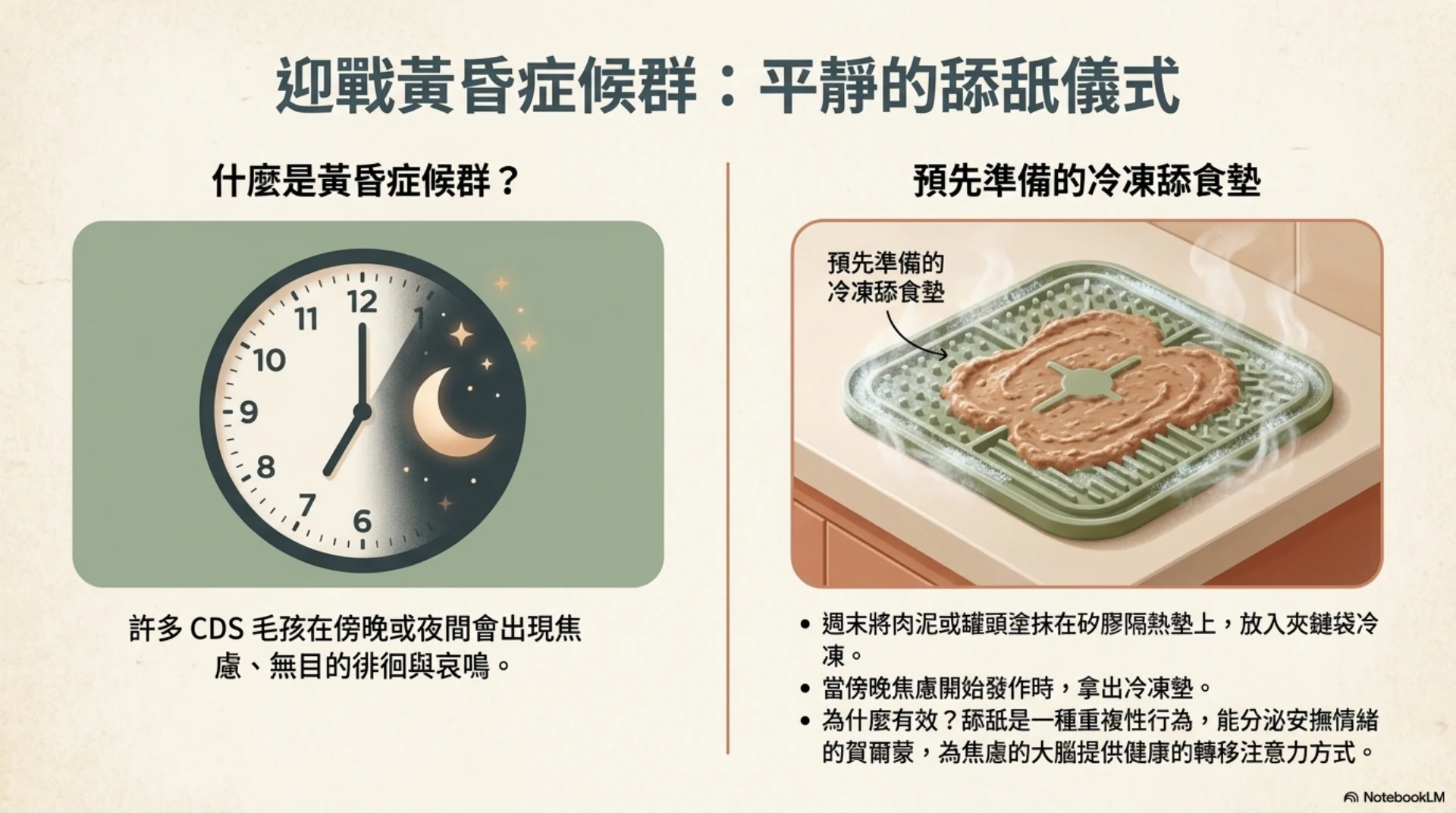 高齡犬貓認知照護第 13 頁：黃昏症候群與舔食儀式