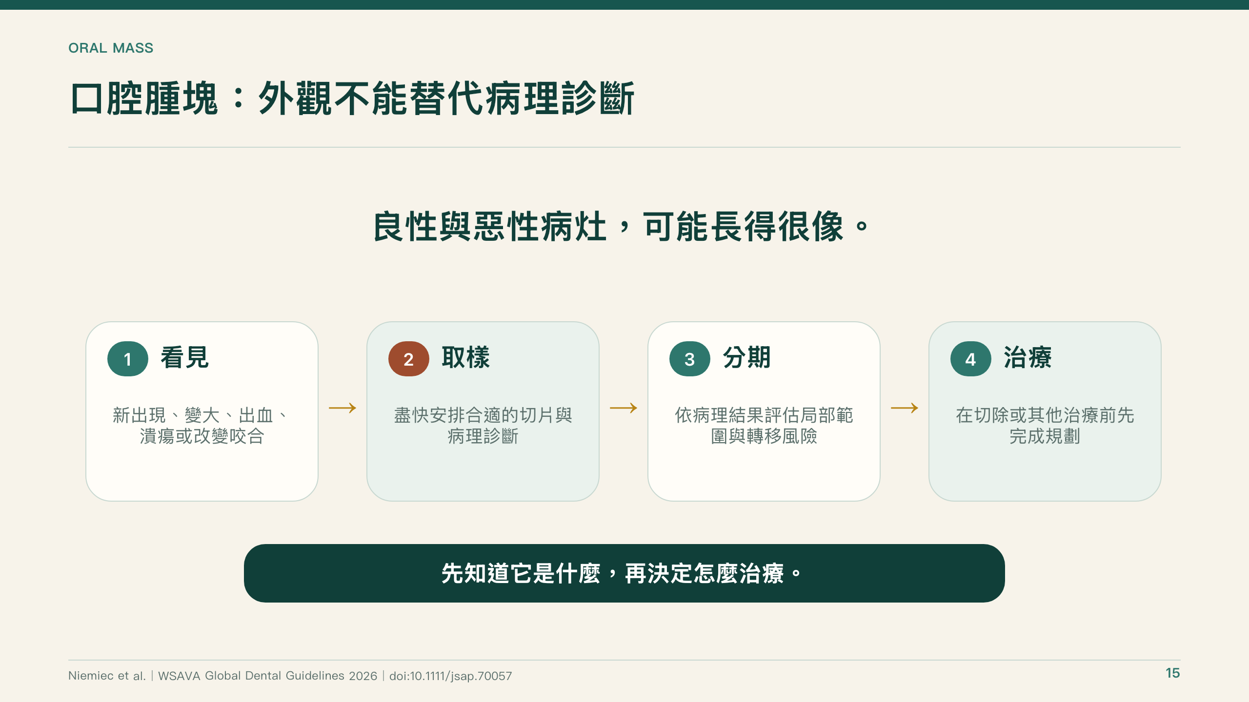 犬貓口腔健康指引導讀第 15 頁：口腔腫塊需要進一步診斷