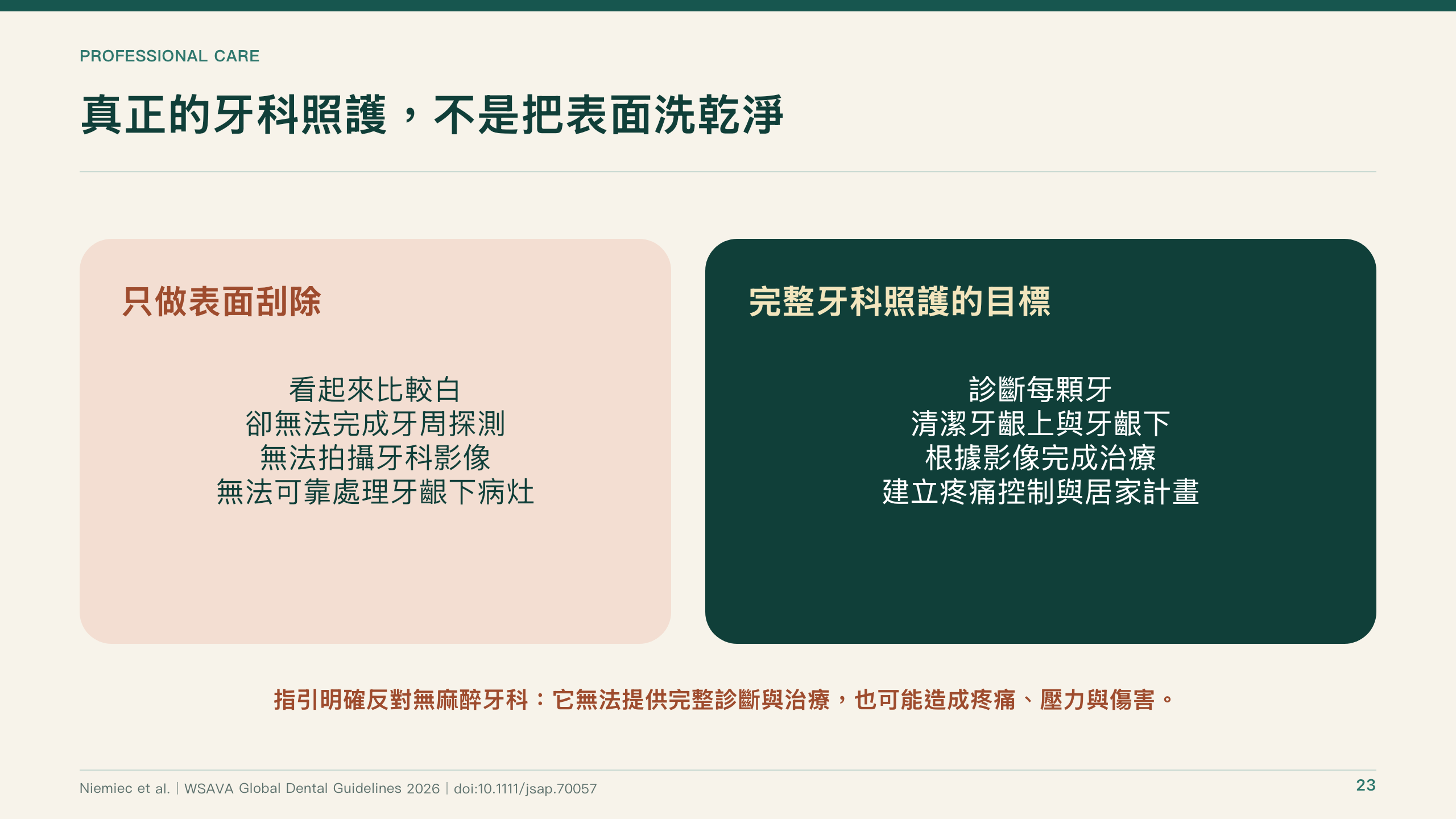 犬貓口腔健康指引導讀第 23 頁：牙科照護不只是表面洗牙
